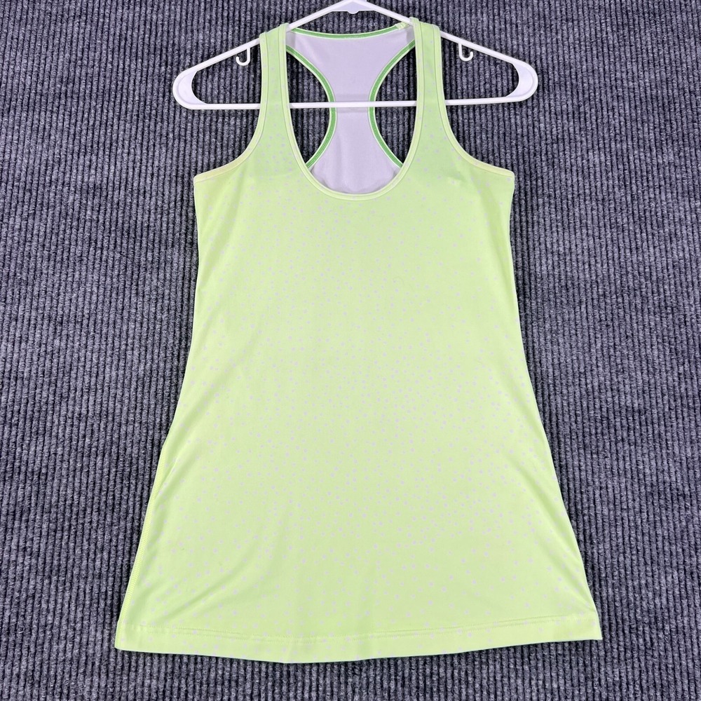 Lululemon Tank Top Womens Size XS Extra Small Green Dotted Sleeveless Activewear